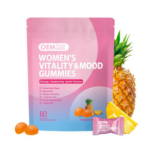 Gomitas para el Estado de Ánimo de la Mujer OEM con Hierba de Cabra en Celo, Extracto de Baya de Castaño, Alivio del Estrés, Potenciador del Estado de Ánimo y la Energía, Equilibrio Hormonal para Mujeres - Product Image 1