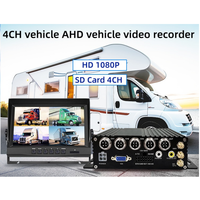 Boîte noire de voiture DVR 4CH IPS 1080P 4G avec surveillance à distance, vision nocturne et enregistrement en boucle, garantie 1 an pour bus/camion/navire