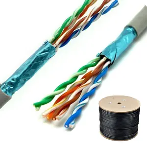 LSZH PVC utp ftp cat 5e cat5e以太网网线4P CCA价格便宜