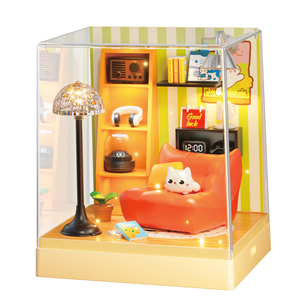 Maison miniature DIY, jouets de puzzle 3D, cuisine, blocs de construction en plastique assemblés, nouvelle éclairage, décoration intérieure, petite ville dans une grande ville - Product Image 4