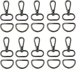 YIEN Smallbb Pcs Mousquetons pivotants de mode avec anneaux en D pour la fabrication de sacs à main et de sacs, couleur bronze - Product Image 2