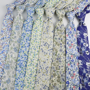 Moda Top caliente Floral 7cm corbata 100% algodón Salvia caqui azul Rosa hombres boda fiesta diario traje regalo corbata accesorio - Product Image 3