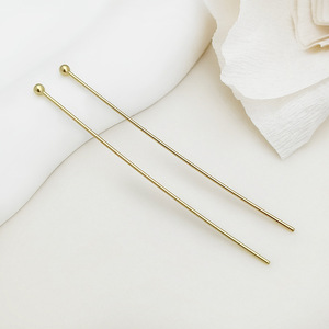 White K Gold <b>Silver</b> Ball Needles Copper Plated Round Head For DIY Jewelry Making Accessories <b>Earring</b> Pendant Bead Needles GJ 02 - Product Image 2