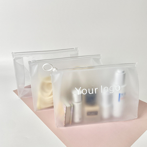 Pochette Trasparente in PVC <span class=keywords><strong>per</strong></span> Pennelli da Trucco da Donna con Cerniera e Logo Personalizzato, Borsa da Toilette <span class=keywords><strong>per</strong></span> Confezione Regalo - Product Image 3