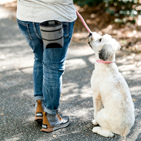 Sac à friandises pour l'entraînement des chiens, pochette magnétique pour promenades avec le chien, pochette de rangement pour accessoires d'entraînement pour animaux de compagnie, pochette à friandises pour chien en silicone avec fermeture éclair