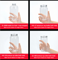 Bouteille en plastique PET transparente pour boissons, bouteilles en plastique jetables avec bouchon à vis pour jus de fruits, boissons gazeuses, thé, soda