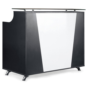 Comptoir de caisse Dongpin Beauty avec rangement, en bois et verre trempé, pour magasin ou réception. - Product Image 3