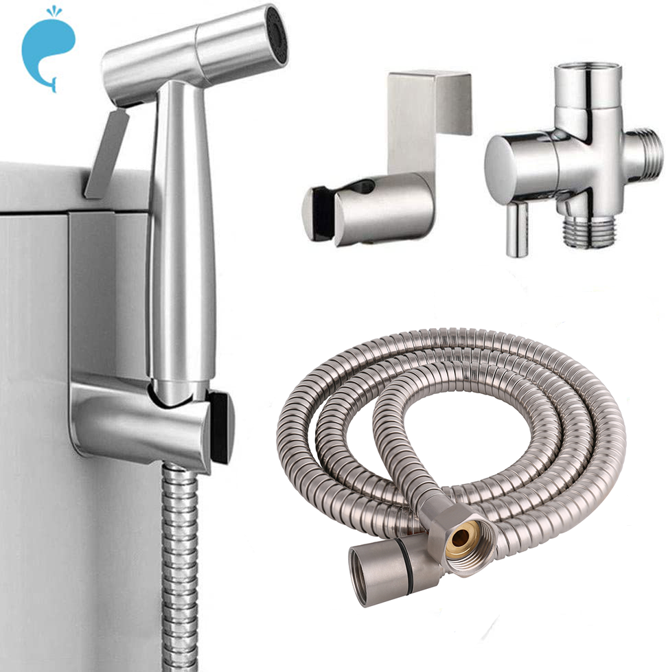 GEE-N Soffione ad alta pressione in ottone cromato G1/2" per bagno, doccia musulmana, bidet, toilette Shattaf