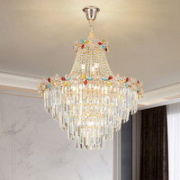 Lustres modernes de luxe pour villa, escalier, hall d'hôtel, salle de banquet, lustre en cristal sur mesure