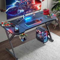 Bureau debout moderne de qualité supérieure pour bureau à domicile, bureau d'étude pour étudiants, LED, lumières RVB Table de jeu E-sports pour joueurs PC