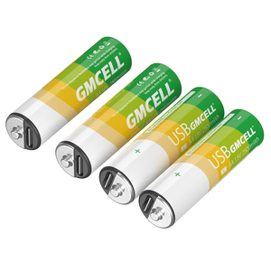 Long Lasting GMCELL AA Type-C Rechargeable Li-ion Battery 1.<b>5V</b> 2500mWh USB Charger with Built-in PCM 1000 Cycle Life - Product Image 1