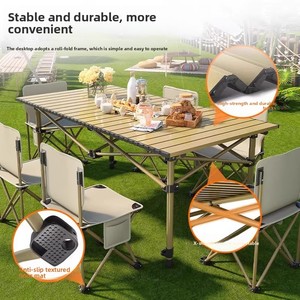 Mesa y Silla Plegable para Exteriores, Portátil, Ultraligera, Plegable, Sin Elevación, para Picnic, Barbacoa, Camping, Modelo 2054 - Product Image 2
