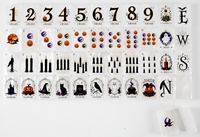 Ensemble de Mahjong américain de luxe en perles, 160 tuiles, thème Halloween, pliable, portable, écologique, logo personnalisé, boîte cadeau OEM