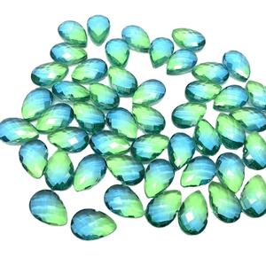 Vente chaude Usine Directe En Gros Pierres Précieuses En Vrac Coupe Poire Améthyste Pastèque Tourmaline Combinaison De Pierres Précieuses En Verre Traité À La Chaleur - Product Image 1