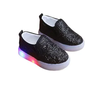 Conyson hot sale fashion korean toddler size 21-30 Children's baby Casual shoes kids boy girl LED light shine sneakers shoes