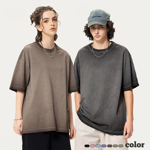 เสื้อยืดผู้ชายโอเวอร์ไซส์แบบกำหนดเองเสื้อยืด100% ผ้าฝ้ายแขนสั้นธรรมดาทรงบ็อกซี่ใส่ได้ทั้งชายและหญิงลายตัวอักษร - Product Image 4