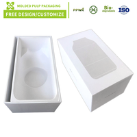 Barquette en pulpe moulée biodégradable, écologique, recyclable, OEM, boîte en pulpe moulée, insert en pulpe moulée, emballage pour produits électroniques