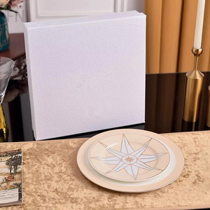 European Floral Bone China Dinnerware <b>Set</b> Ceramic Charger Plate and Steak Dish for Weddings and Family Dinners - Product Image 2