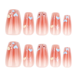 Offre Spéciale – Nouveaux Ongles Artificiels en ABS Longue Durée, Mignons Motifs Dessin Animé, Courts, Forme Ballerine/Cercueil, Couverture Complète, à Coller pour Filles - Product Image 2