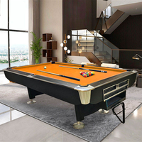 Billard ardoises style américain standard à 9 boules de style moderne Table de billard de 8 pieds et 9 pieds avec boules Retour automatique à vendre