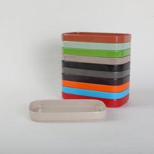 Eco-friendly Rectangle 8 Inch Stackable Melamine <strong>Plates</strong> Buffet Dishes Unbreakable Colorful <strong>Plastic</strong> <strong>Plate</strong> for Hot Pot Restaurant - Product Image 5