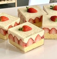Gobelet en plastique pour mousse aux biscuits, tiramisu, dessert, pudding, emballage transparent en PS, gobelet en plastique pour dessert, boîte à gâteaux, boîte à nourriture, boîte à biscuits