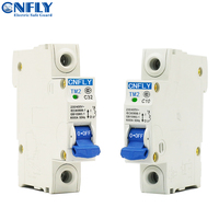 Disjoncteur miniature professionnel CNFLY YCB6-63 courbe C, unipolaire, 16A 20A 25A 32A 63A, 4.5kA, IP20, 230V 50/60Hz