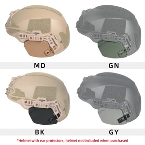 Cache-couche d'oreille modulaire pour casque avec rail de guidage et protection auditive, fermeture à boucle, couleur beige, pour usage extérieur - Product Image 4