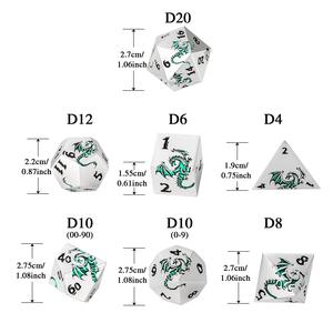 Bolsa de Dados Metálica Poliédrica Personalizada para D&D, Bandeja para Dados de Dragón, Juego de Dados Metálicos Sólidos para D&D, Dungeon & Adventure - Product Image 5