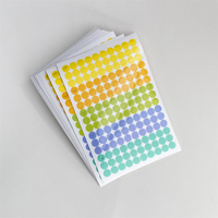 Etiquetas Adhesivas de Vinilo Resistentes al Agua con Diseño de Cara Sonriente y Puntos Coloridos, Personalizadas de Fábrica, para Regalos Promocionales, Embalaje, Manualidades