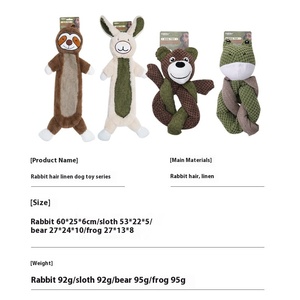 Jouet vocal durable pour chien, anti-ennui, résistant aux morsures, en peluche lapin, pour <span class=keywords><strong>chiens</strong></span> de <span class=keywords><strong>taille</strong></span> moyenne à grande - Vente flash - Product Image 3