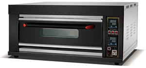 Four à pâtisserie électrique professionnel à 1 niveau et 2 plateaux, 6,6 kW, en acier inoxydable, pour pâtisserie, pain, <span class=keywords><strong>pizza</strong></span> - Product Image 3