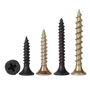 Tornillos autorroscantes de zinc amarillo 5x25mm estándar ISO para aglomerado/Tablero <span class=keywords><strong>OSB</strong></span>, tornillos de acabado de óxido negro para madera, acero inoxidable, métricos - Product Image 1