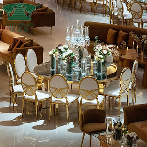 Muebles para Salón de Banquetes, Silla de Comedor Nórdica, Acero Inoxidable, Moderna - Product Image 3