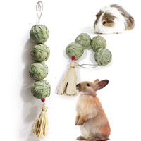 High Fibre Treats für Kaninchen zähne Backenzahn Snacks Spielzeug Woven Grass Hanging Toys für Kaninchen Grasball Kau spielzeug für Bunny Meers chweinchen