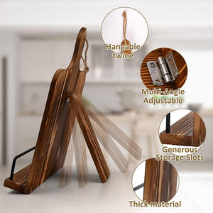 Support de <span class=keywords><strong>livre</strong></span> de recettes en bois pour présentoir de comptoir de <span class=keywords><strong>cuisine</strong></span> support de livres de <span class=keywords><strong>cuisine</strong></span> cadeaux de cuisson avec crochet installer - Product Image 6