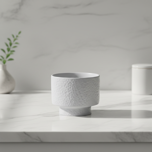 Vaso Moderno in Ceramica Grigia Smaltata Eco-Friendly con Superficie Martellata e Base Rialzata <span class=keywords><strong>per</strong></span> Uso Interno/Esterno Giardino - Product Image 1