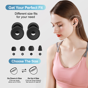Reusable Silicone Tapones Para Oidos Filter Foam Earplugs Safety Hearing Protection Noise Reduction Ear <b>Plugs</b> for Sleep - Product Image 4