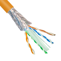 Kabel LAN Indoor OWIRE Cat 6 SF UTP Konduktor Padat Tembaga Bebas Oksigen 23AWG Berpelindung Ganda 250MHz Sesuai Standar ANSI/TIA 568.2-D