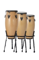 Hand Drum Instruments Percussion Wooden Bongo Drum 7 and 8 Inch with Stand