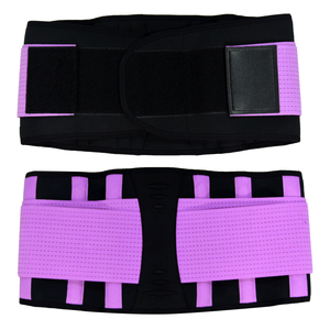 ปรับออกกำลังกายเอว2ชั้นNeopreneเอวเทรนเนอร์กลับสนับสนุนเข็มขัดผ้าฝ้ายสีดำป้องกัน - Product Image 6