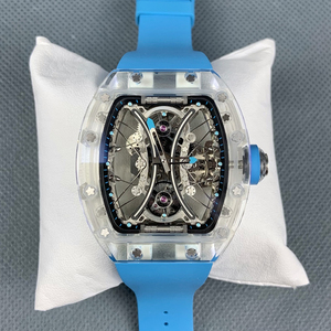 Orologio di Lusso con Tourbillon Trasparente in Cristallo, Orologio Meccanico da Uomo con Movimento Automatico a Barile, <span class=keywords><strong>Orologi</strong></span> Cinesi Scheletrati Sportivi - Product Image 1