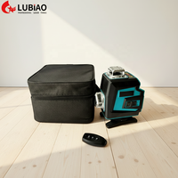 Niveau laser 3D/4D 12/16 lignes auto-nivelant, compatible avec les interfaces de batterie d'outils électriques courants, étanche, avec télécommande