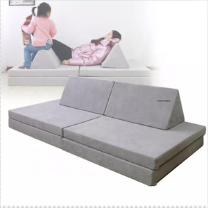 अद्यतन कमरे में रहने वाले फर्नीचर Multifunctional बच्चों के 2 त्रिकोण तकिए गोल्ड ब्लॉक के साथ गेमिंग सोफे सोफा सेट - Product Image 2