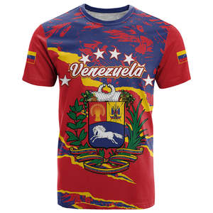 Camiseta de <span class=keywords><strong>Venezuela</strong></span> al por Mayor a Bajo Precio con Franjas de la Bandera Amarilla, Roja y Azul, Espíritu Ondulado, Camiseta con la Bandera Independiente de <span class=keywords><strong>Venezuela</strong></span> - Product Image 3