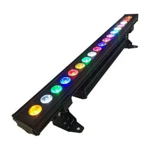 MITUSHOW lampu Linear cuci dinding Ip65, 18 buah x 10W RGBW 4 dalam 1 DMX512 untuk pencahayaan arsitektur DMX