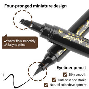 <span class=keywords><strong>Crayon</strong></span> à sourcils et eye-liner 2-en-1 AYONICE certifié MSDS transfrontalier, double embout, quatre pointes, imperméable et résistant à la transpiration, pour barbe masculine - Product Image 2