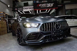 คาร์บอนไฟเบอร์ ชุดแต่งกันชนหน้าและดิฟฟิวเซอร์หลังแบบ BRA-BUS สำหรับ Mercedes AMG GT50 GT53 GT63 สภาพใหม่ - Product Image 2