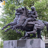 Sculpture de cheval en laiton bronze de grande taille RELONG, style européen antique, pour la décoration de place publique en extérieur
