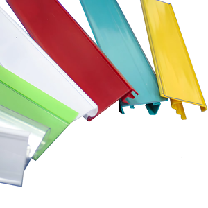 Venta al por mayor de plástico PVC acrílico Panel supermercado precio etiqueta estante de exhibición tira de datos titular de etiquetas con cintas adhesivas - Product Image 4